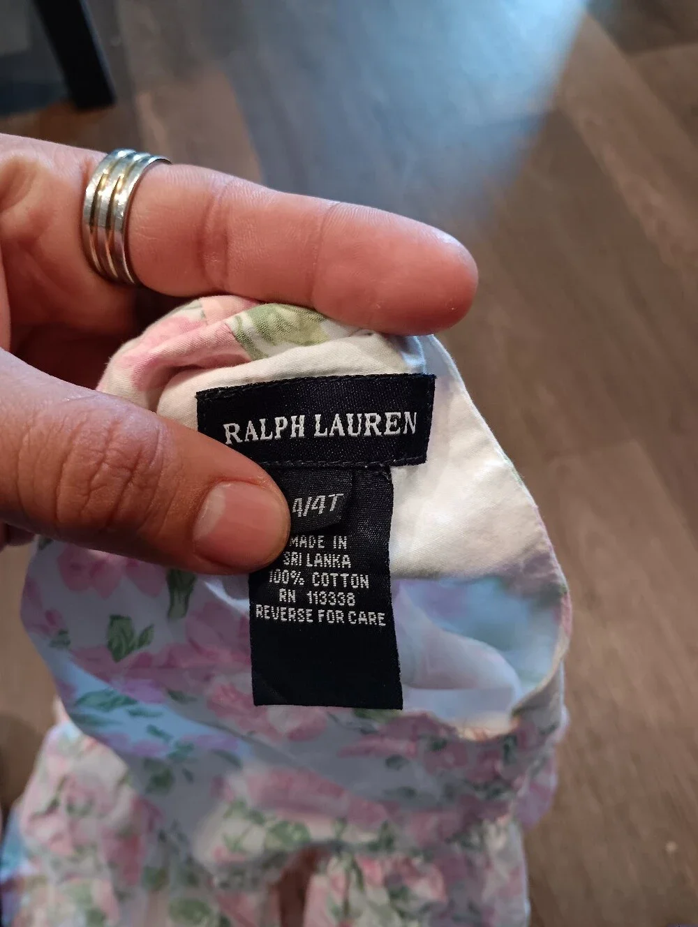 Ralph Lauren Pink Floral Sleeveless Cotton Dress